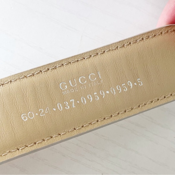 Gucci yellow patent leather square G logo leather small belt - Picture 9 of 9